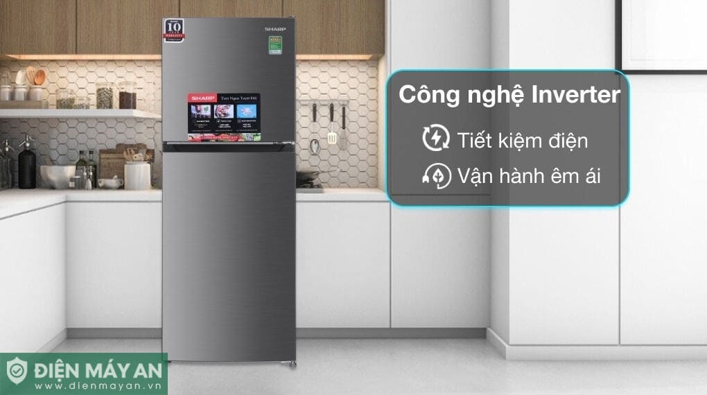 Tủ lạnh Sharp Inverter 197 lít SJ-X215V-SL